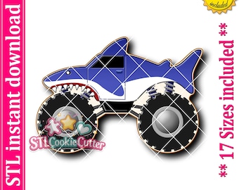 Monster Truck Cookie Cutter STL File (Digital Download)