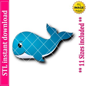Whale Cookie Cutter STL File Instant Download, STL Cookie Cutter File