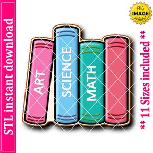 STL-bestand voor koekjesuitsteker voor gestapeld boek, 11 formaten (digitale download)