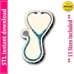 Stethoscoop Cookie Cutter STL-bestand direct downloaden, STL Cookie Cutter-bestand