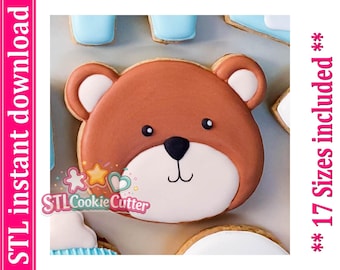 Bear Head Cookie Cutter STL File (Digital Download)