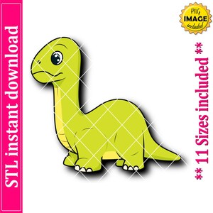 Cute Dinosaur Cookie Cutter STL File Instant Download, STL Cookie Cutter File Digital Download