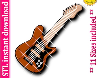 Electric Guitar Cookie Cutter STL File (Digital Download)
