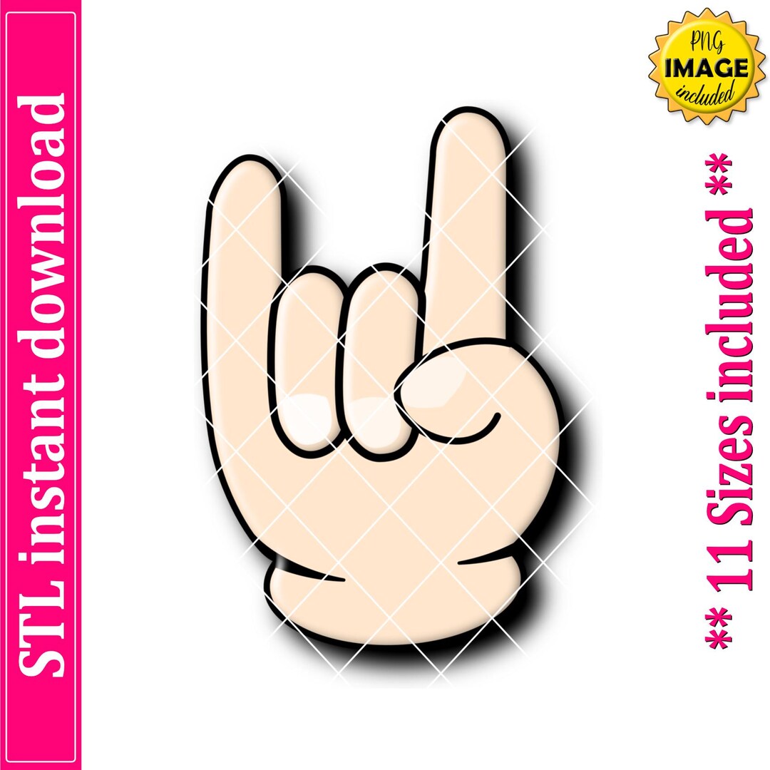 Hand Sign Cookie Cutter STL File Instant Download, STL Cookie Cutter ...