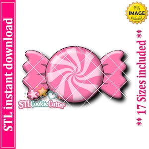 Wrapped Candy Cookie Cutter STL File (Digital Download)