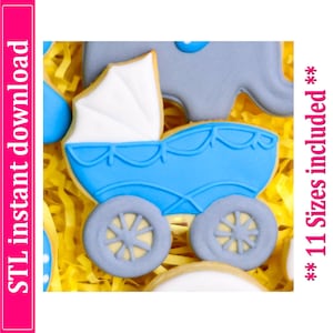 Kinderwagen Cookie Cutter STL Datei Sofortiger Download, STL Cookie Cutter Datei