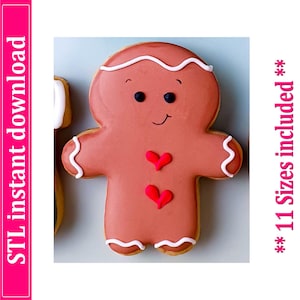 Mini Gingerbread Cookie Cutter STL File Instant Download, STL Cookie Cutter File