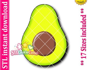 Avocado Cookie Cutter STL File (Digital Download)