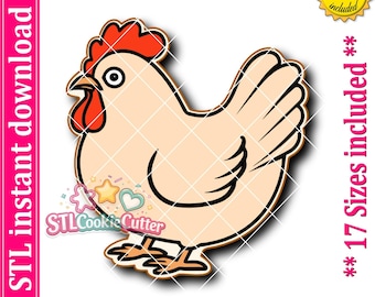 Chicken Cookie Cutter STL File (Digital Download)