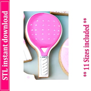 Paddle Tennis Racket Cookie Cutter STL File Instant Download, STL Cookie Cutter File