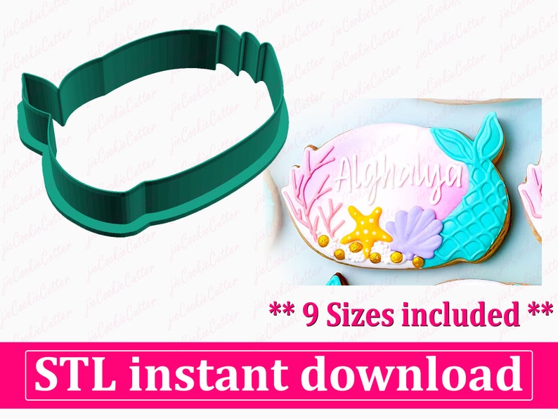 Mermaid Plaque Cookie Cutter