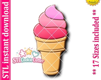 Ice Cream Cone Cutter STL File (Digital Download)