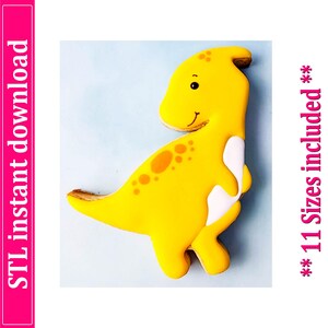 Cute Dinosaur Cookie Cutter STL File Instant Download, STL Cookie Cutter File Digital Download