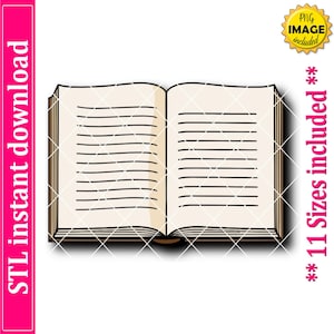 Open Book Cookie Cutter STL File Instant Download, STL Cookie Cutter File