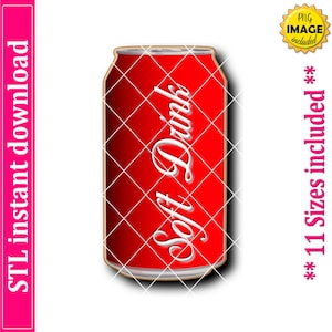 Cortador de galletas de lata de refresco (archivo STL, 11 tamaños) (descarga digital)