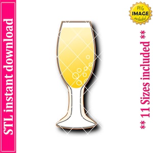 Wine Glass Cookie Cutter STL File Instant Download, STL Cookie Cutter File