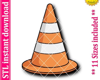 Traffic Cone Cookie Cutter STL File (Digital Download)