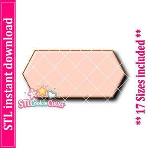 Stretch Hexagon Cookie Cutter STL File (Digital Download)