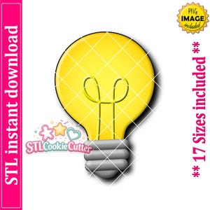 Light Bulb Cookie Cutter STL File (Digital Download)