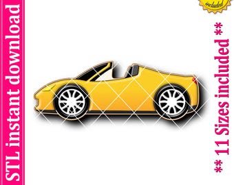 Raceauto-koekjesvormpje (STL-bestand, digitale download)