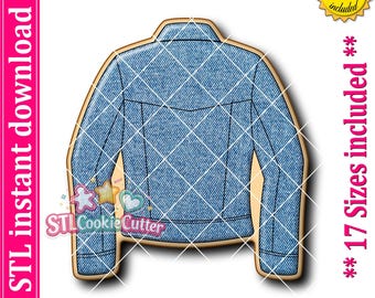 Denim Jacket Cookie Cutter STL File (Digital Download)
