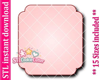 Rectangle Plaque Cookie Cutter STL File (Digital Download)
