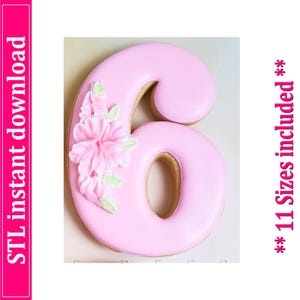 Number Nine or Number Six Cookie Cutter STL File Instant Download, STL Cookie Cutter File | Number Nine Cookie Cutter STL Instant Download