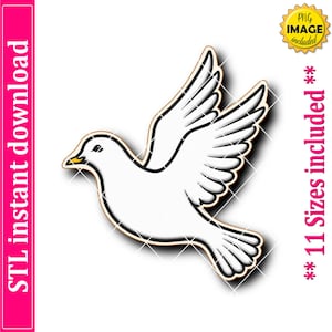 Dove Cookie Cutter STL File Instant Download, STL Cookie Cutter File Digital Download