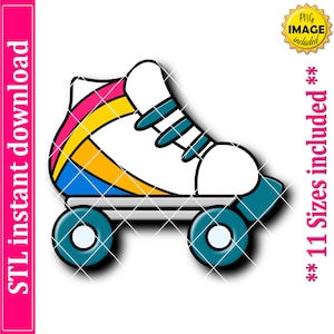 Roller Skate Cookie Cutter STL File, 11 Sizes (Digital Download)