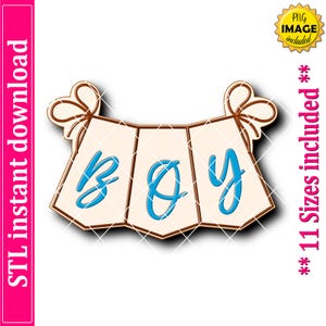 Banner Cookie Cutter STL File Instant Download, STL Cookie Cutter File