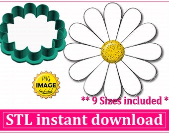 Daisy Cookie Cutter STL File Instant Download, STL Cookie Cutter File