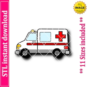 Téléchargement instantané de fichier STL à l&#39;emporte-pièce pour les ambulances, fichier STL à l&#39;emporte-pièce