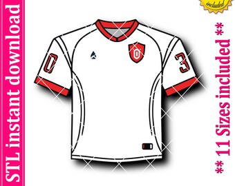 STL-bestand voor koekjesuitsteker voetbalshirt (digitale download)