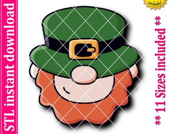 Fichier STL à l'emporte-pièce Leprechaun de la Saint-Patrick, fichier STL à l'emporte-pièce