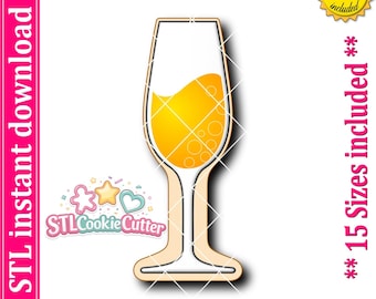 Archivo STL para cortador de galletas de vidrio estriado (descarga digital)