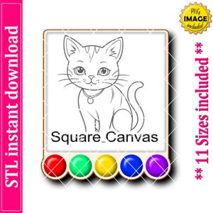 PYO Paint Your Own Cookie Cutter STL File, 11 Sizes (Digital Download)