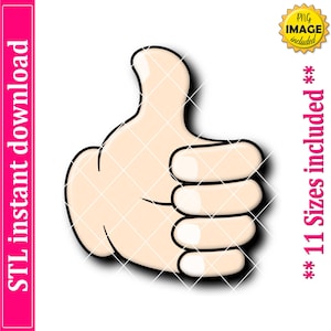 Thumbs Up Hand Sign Cookie Cutter STL File, 11 Sizes (Digital Download)