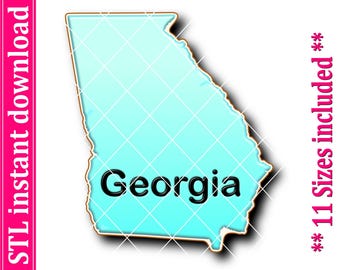 Archivo STL para cortar galletas con el mapa de Georgia (descarga digital)