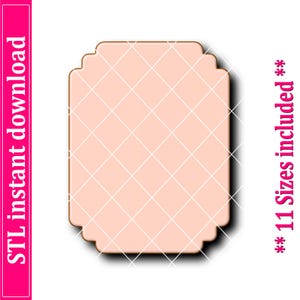 Rectangle Cookie Cutter STL File Instant Download, STL Cookie Cutter File