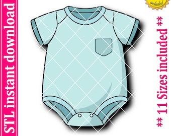 Baby Onesie Cookie Cutter STL File (Digital Download)
