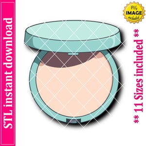 Compact Powder Cookie Cutter STL File Instant Download, STL Cookie Cutter File