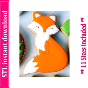 Fox Cookie Cutter STL File, 11 Sizes (Digital Download)