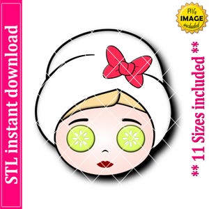 Spa Girl Cookie Cutter STL File Instant Download, STL Cookie Cutter File
