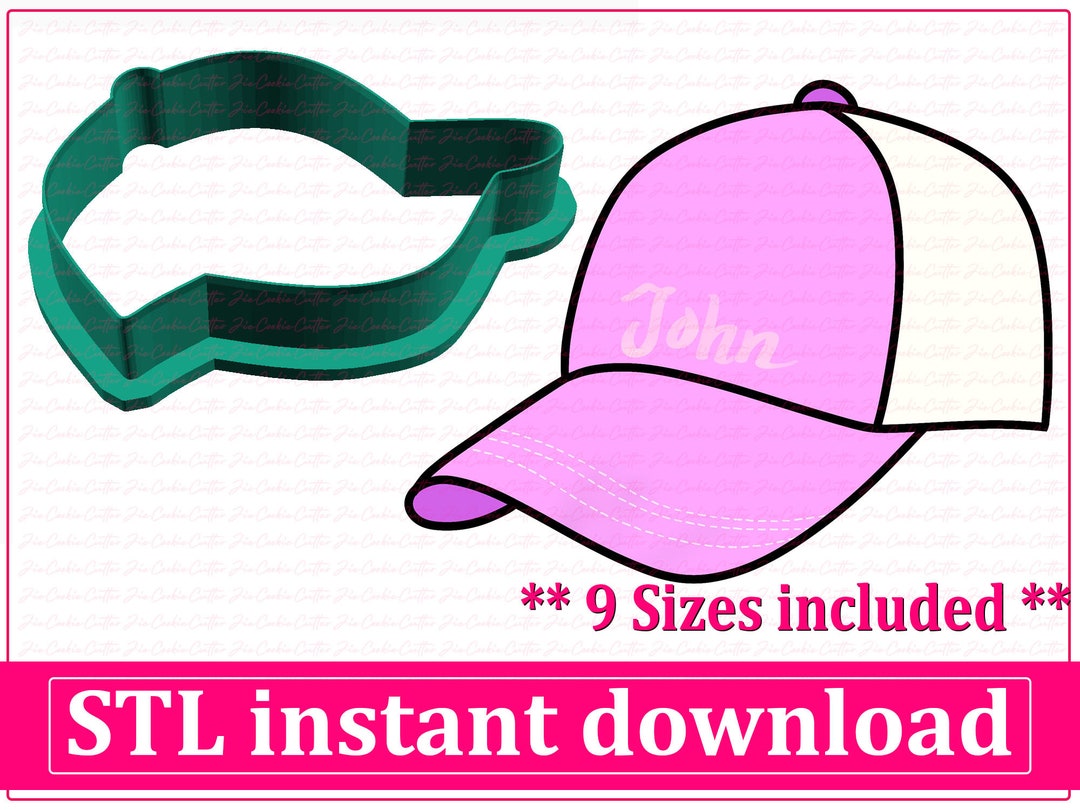 Baseball Cap Cookie Cutter STL File Instant Download STL Etsy