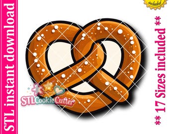 Pretzel Cookie Cutter STL File (Digital Download)
