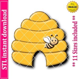 Beehive Cookie Cutter STL File, 11 Sizes (Digital Download) image 1
