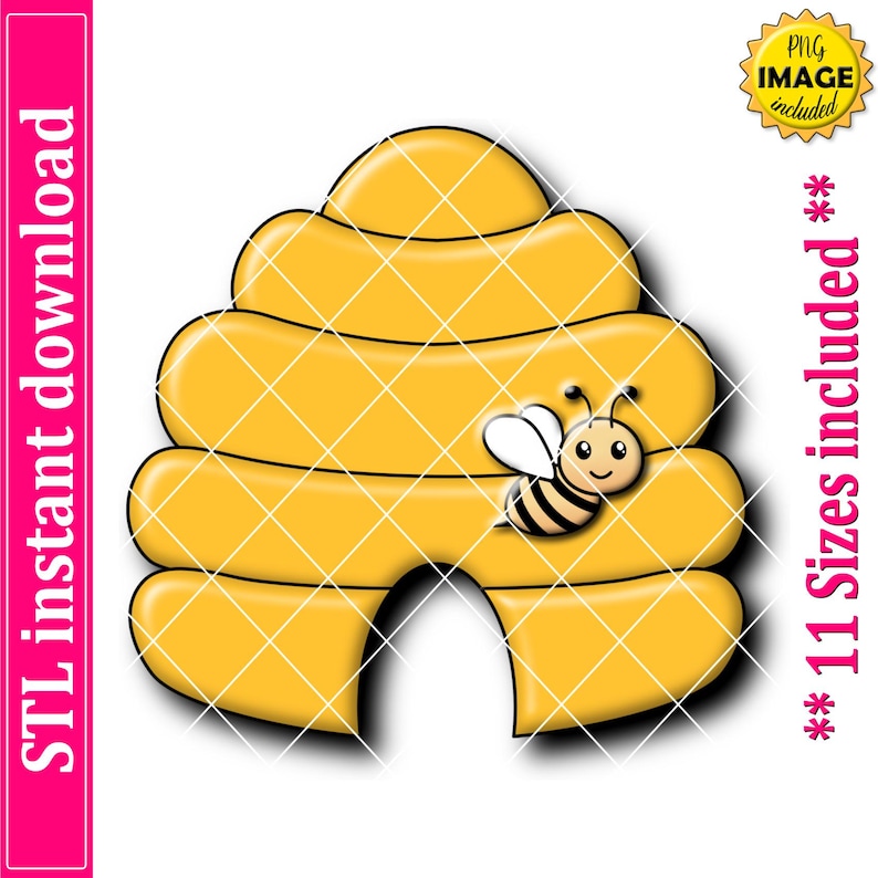 Beehive Cookie Cutter STL File, 11 Sizes (Digital Download) image 1