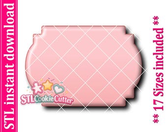 Plaque Cookie Cutter STL File (Digital Download)