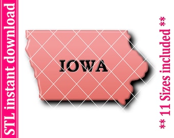 Iowa-Karten-Ausstechform (STL-Datei, digitaler Download)