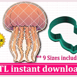 Kwallen Cookie Cutter STL-bestand direct downloaden, STL Cookie Cutter-bestand